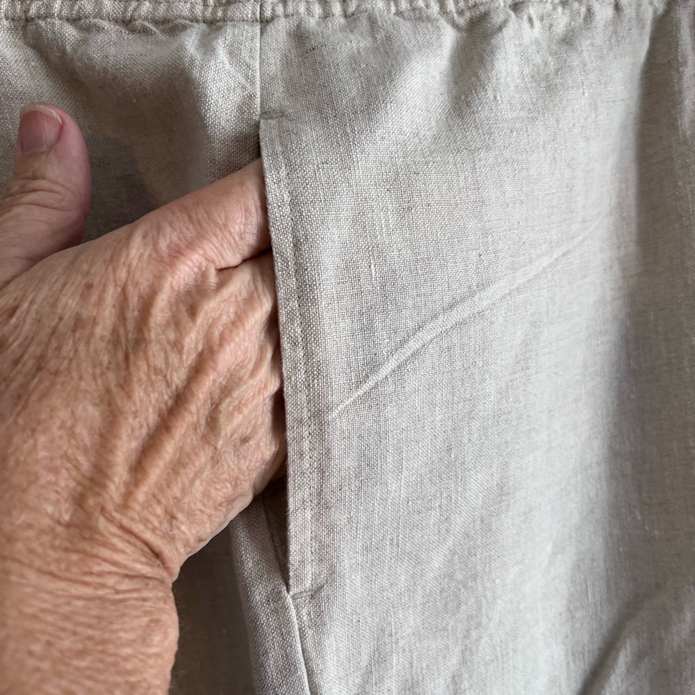 Linen Relativity Natural 100% Linen Drawstring Wa… - image 4